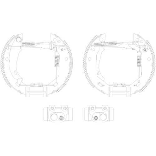 HELLA Bremsbackensatz Shoe Kit Pro 8DB 355 003-671