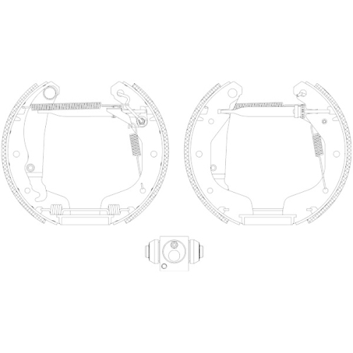 HELLA Bremsbackensatz Shoe Kit Pro 8DB 355 004-191