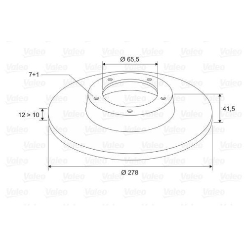 VALEO Bremsscheibe 186854