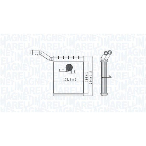 MAGNETI MARELLI W&auml;rmetauscher, Innenraumheizung 350218480000