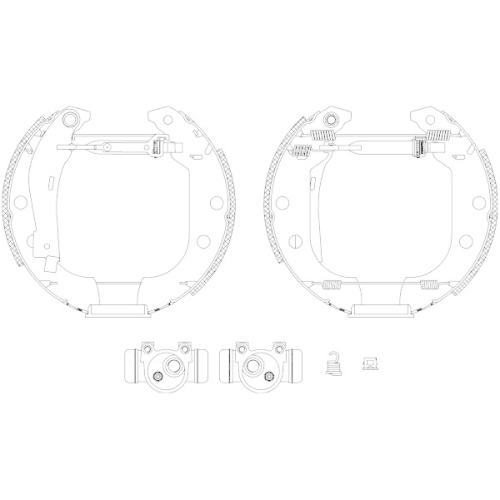 HELLA Bremsbackensatz Shoe Kit Pro 8DB 355 003-691