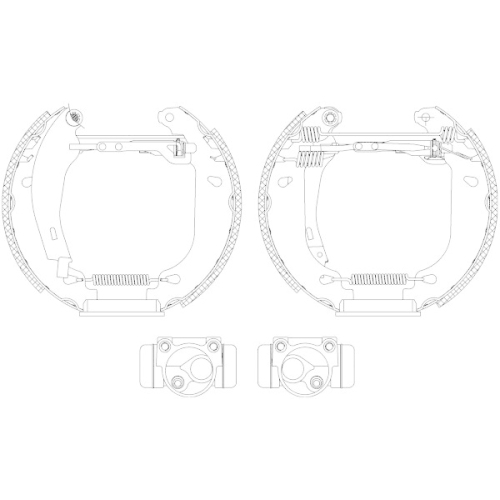 HELLA Bremsbackensatz Shoe Kit Pro 8DB 355 003-871