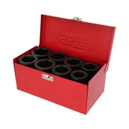 1 Zoll Sechskant-Kraft-Stecknuss-Satz, lang, 8-tlg KS TOOLS 515.0308
