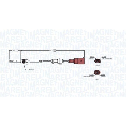 MAGNETI MARELLI Sensor, Abgastemperatur 172000015010