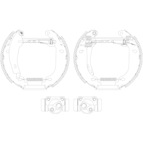 HELLA Bremsbackensatz Shoe Kit Pro 8DB 355 003-901