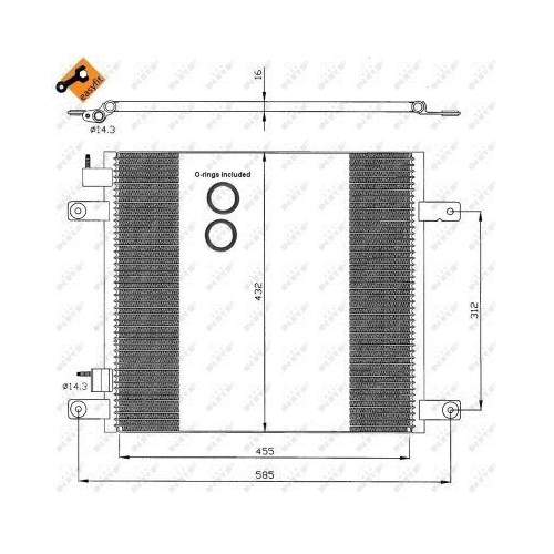 NRF Kondensator, Klimaanlage EASY FIT 35364