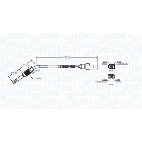 MAGNETI MARELLI Sensor, Abgastemperatur 172000017010