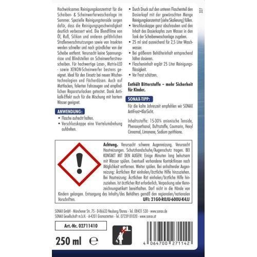 2x SONAX Xtreme Scheiben Reiniger NanoPro, 250 ml 02711410