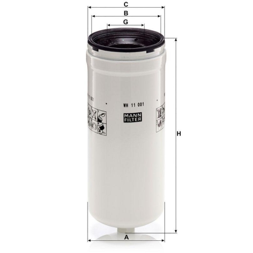 MANN-FILTER Filter, Arbeitshydraulik WH 11 001 x