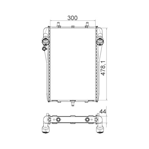 MAHLE Kühler, Motorkühlung BEHR *** PREMIUM LINE *** CR 1397 000P