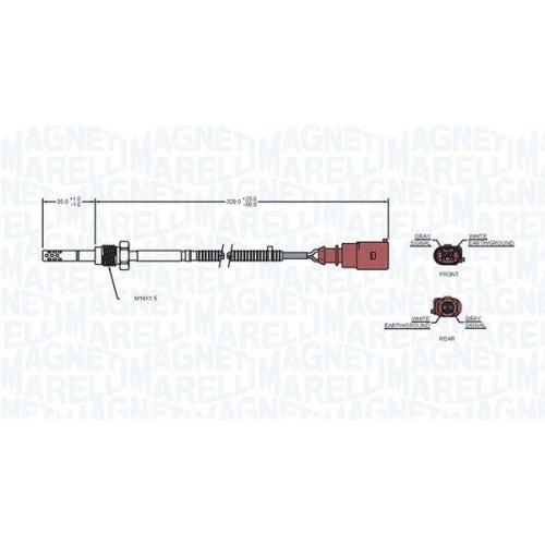MAGNETI MARELLI Sensor, Abgastemperatur 172000029010