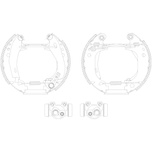HELLA Bremsbackensatz Shoe Kit Pro 8DB 355 003-921