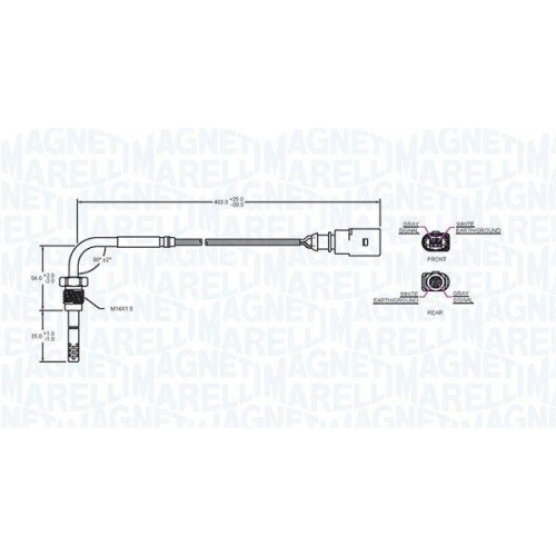 MAGNETI MARELLI Sensor, Abgastemperatur 172000037010