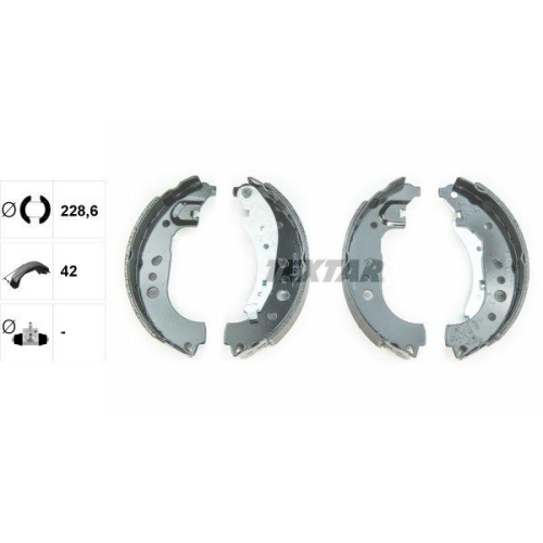 TEXTAR Bremsbackensatz 91081700