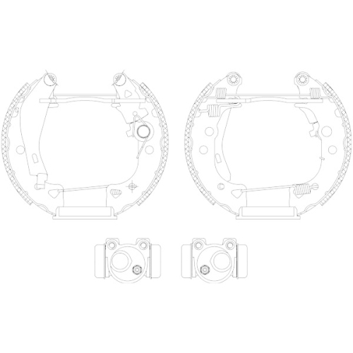 HELLA Bremsbackensatz Shoe Kit Pro 8DB 355 003-931