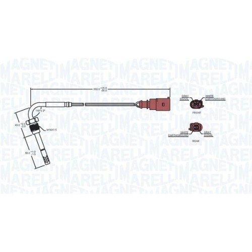 MAGNETI MARELLI Sensor, Abgastemperatur 172000063010