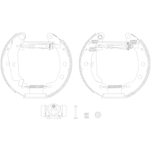 HELLA Bremsbackensatz Shoe Kit Pro 8DB 355 004-261