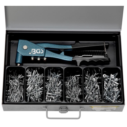 Mehrbereichsblindniete Flachrundkopf, Aluminium/Stahl Blindnieten Sortiment SWG