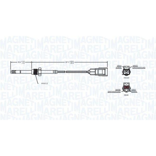 MAGNETI MARELLI Sensor, Abgastemperatur 172000067010