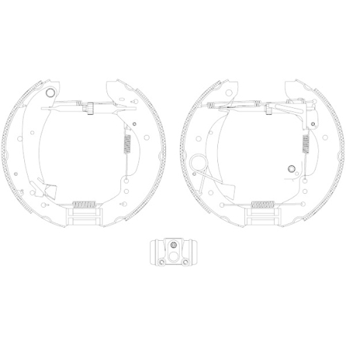 HELLA Bremsbackensatz Shoe Kit Pro 8DB 355 004-221