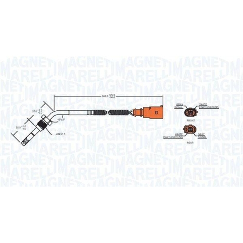 MAGNETI MARELLI Sensor, Abgastemperatur 172000073010