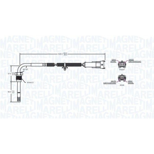 MAGNETI MARELLI Sensor, Abgastemperatur 172000077010