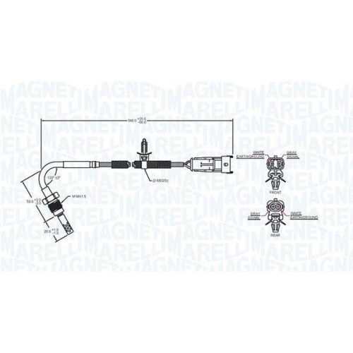 MAGNETI MARELLI Sensor, Abgastemperatur 172000107010