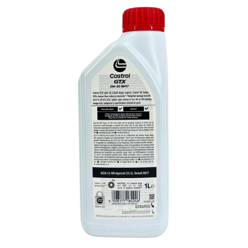 CASTROL GTX RN17 5W-30 1 Liter Motor&ouml;l Synthetisch 226.52 RN17 &Ouml;l Motoren&ouml;l