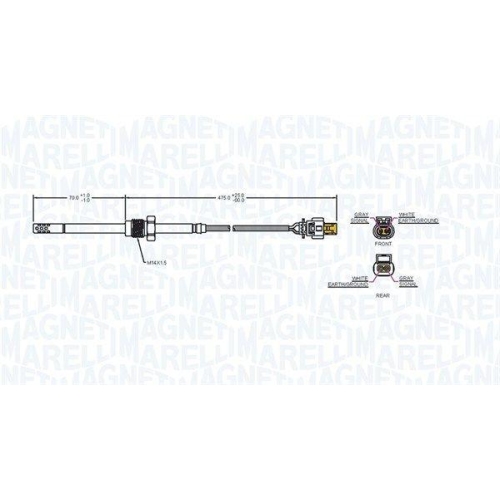 MAGNETI MARELLI Sensor, Abgastemperatur 172000109010