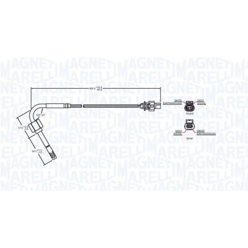 MAGNETI MARELLI Sensor, Abgastemperatur 172000119010