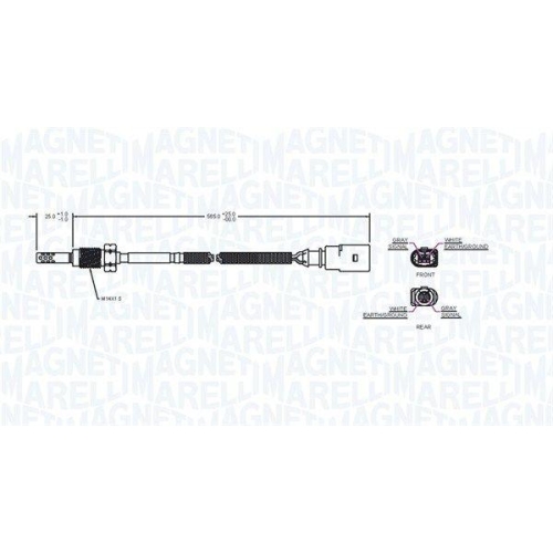 MAGNETI MARELLI Sensor, Abgastemperatur 172000123010