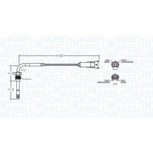 MAGNETI MARELLI Sensor, Abgastemperatur 172000131010