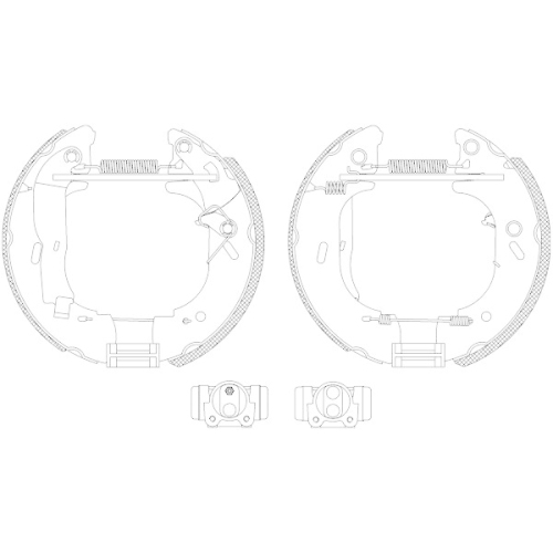 HELLA Bremsbackensatz Shoe Kit Pro 8DB 355 004-681