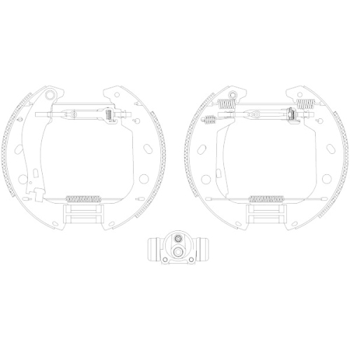 HELLA Bremsbackensatz Shoe Kit Pro 8DB 355 004-471