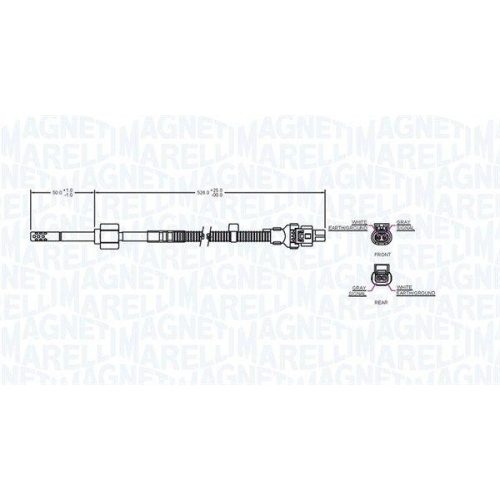 MAGNETI MARELLI Sensor, Abgastemperatur 172000155010