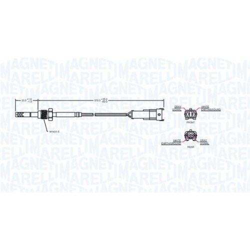 MAGNETI MARELLI Sensor, Abgastemperatur 172000159010