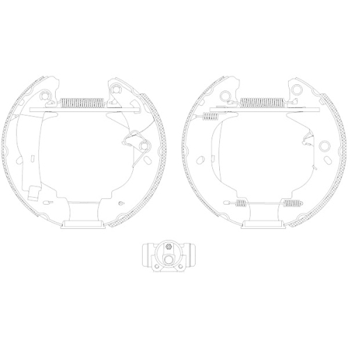 HELLA Bremsbackensatz Shoe Kit Pro 8DB 355 004-121