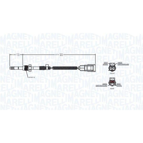 MAGNETI MARELLI Sensor, Abgastemperatur 172000167010