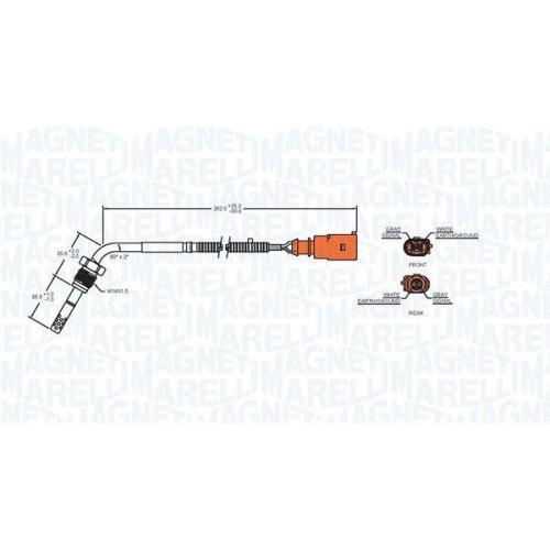 MAGNETI MARELLI Sensor, Abgastemperatur 172000173010