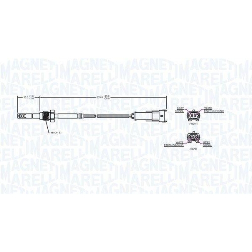 MAGNETI MARELLI Sensor, Abgastemperatur 172000177010
