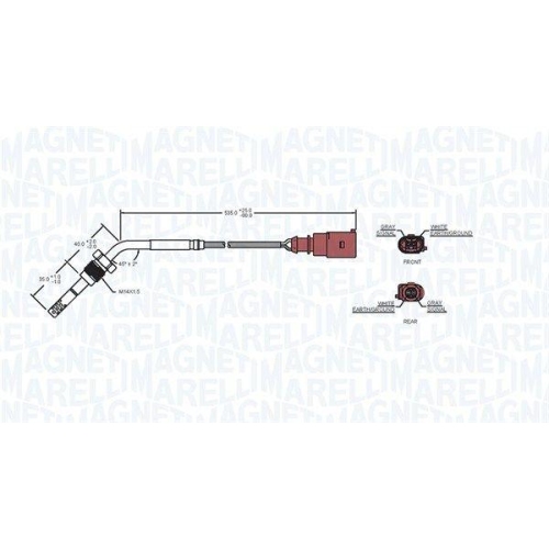 MAGNETI MARELLI Sensor, Abgastemperatur 172000213010