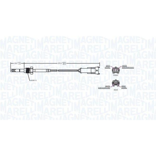MAGNETI MARELLI Sensor, Abgastemperatur 172000223010