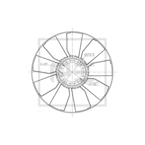 PE Automotive L&uuml;fter, Motork&uuml;hlung 030.181-00A