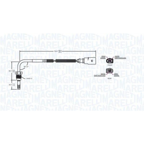 MAGNETI MARELLI Sensor, Abgastemperatur 172000247010
