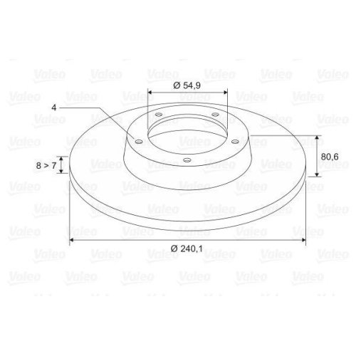 VALEO Bremsscheibe 197308