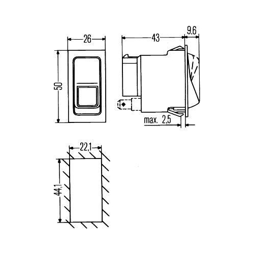 HELLA Schalter 6RH 004 570-401