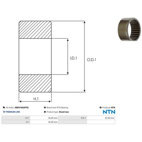 AS-PL Lager NTN ABE9166(NTN)