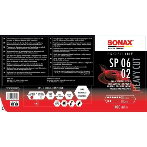 SONAX ProfiLine Schleif Paste silikonfrei, 1 Liter 03203000