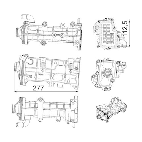 MAHLE K&uuml;hler, Abgasr&uuml;ckf&uuml;hrung BEHR *** PREMIUM LINE *** CE 23 000P