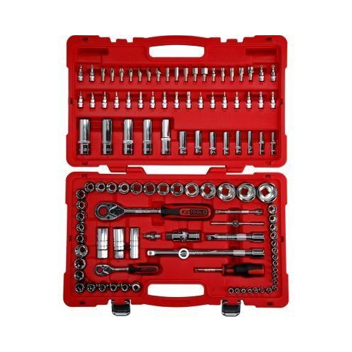 1/4 Zoll+1/2 Zoll CHROMEplus Steckschl&uuml;ssel-Satz, 110-tlg KS TOOLS 958.0711